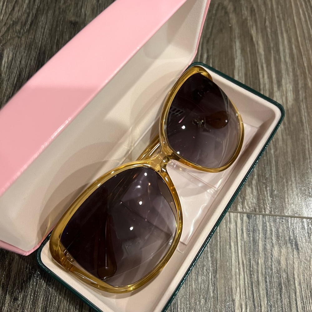 Kate Spade Gold Sunglasses with Dark Lenses